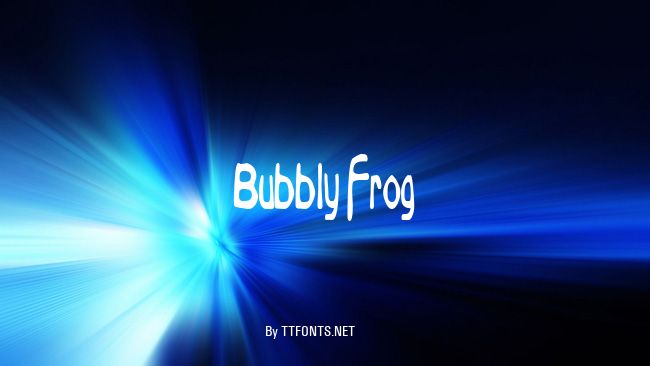 Bubbly Frog example